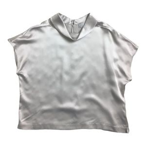 Pure Collection 100% Silk Champagne Sleeveless Blouse 14/16